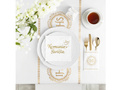 IHS table runner decoration with gold ornament - 30 cm x 5 m - 1 pc.