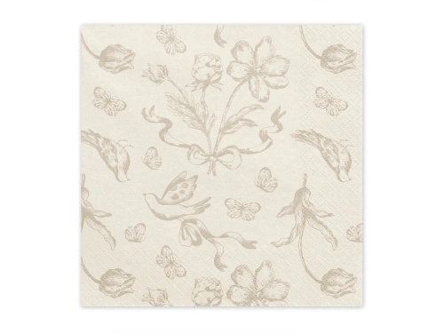 Serwetki papierowe Kwiaty - 33 x 33 cm - 12 szt.