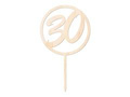 Wooden topper for 30th birthday cake - 1 pc.