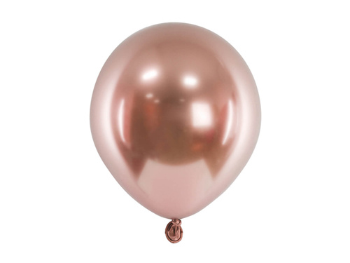 Balony lateksowe Glossy różowe złoto - 12 cm - 50 szt.