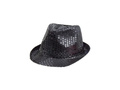 Kapelusz z cekinami czarny - 1 szt.