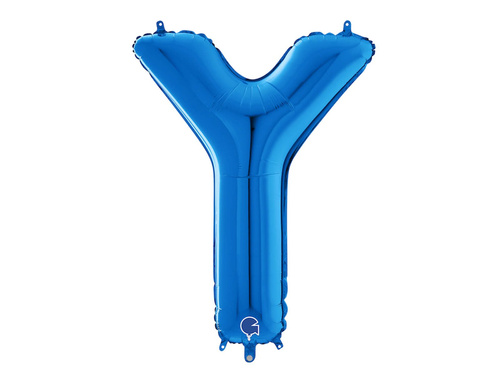 SuperShape Letter "Y" Blue Foil Balloon - 66 cm - 1 pc