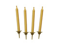 Gold birthday candles - 10 pcs.