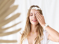 Hand corsage for Ladies' Night white - 1 pcs.