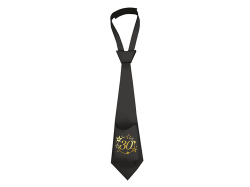 30th birthday tie, black, 1 pc