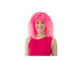 Peruka różowa - kręcone włosy - 1 szt.