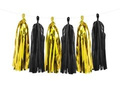 Garland with gold and black tassels - 150 cm - 1 piece.
