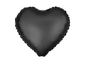 Balon foliowy Serce czarne - 45 cm - 1 szt.