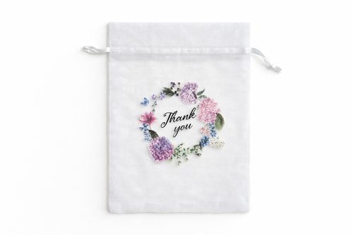 Woreczki z organzy dla gości - 9,5 x 14,5 cm - 10 szt.