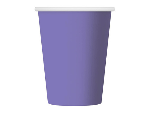 Kubeczki papierowe lawendowe - 250 ml - 6 szt.