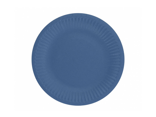 Navy blue paper plates - 18 cm - 6 pcs.