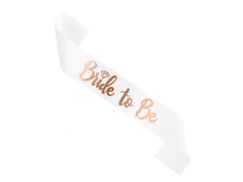 White sash with the inscription Bride to be - 1 pc.