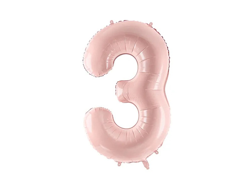 Number 3 Pink Foil Balloon - 72 cm - 1 pc