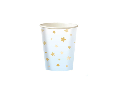 Ombre blue paper cups - 250 ml - 8 pcs.