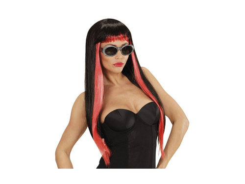 Czarno-czerwona peruka Gothic Glam