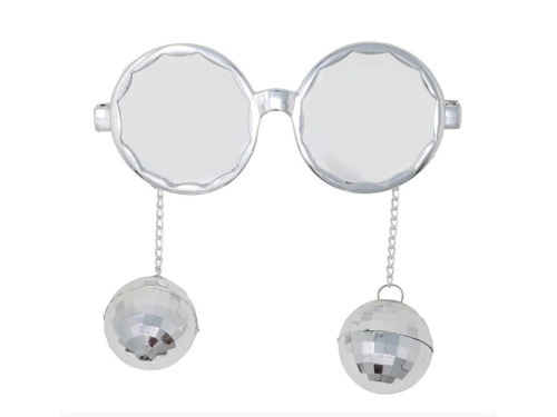 Glasses with balls silver - 1 pc.