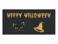 Halloween poster - The Witch and the Cat - 70x33 cm