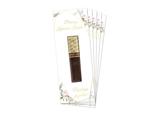 Podziękowanie dla gości Merci na Komunię Świętą - 5 szt.