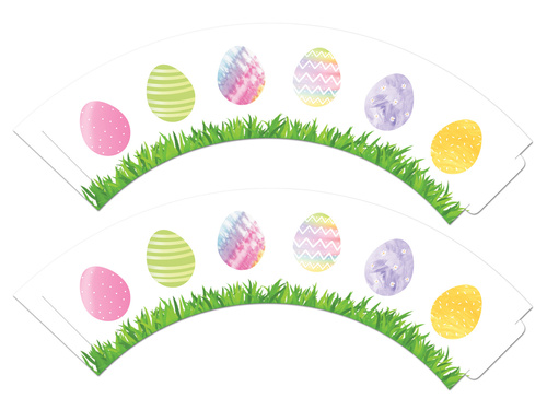 Easter eggs pastel papillots - 6 pcs.