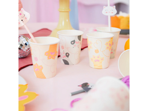 Cat cups - 220 ml - 6 pcs.