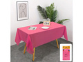 Dark pink foil tablecloth - 137 x 274 cm - 1 pc.