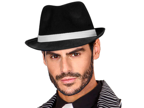 Black gangster hat  - 1 pc