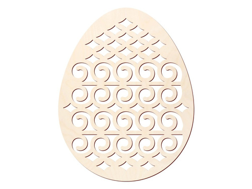 Zawieszka drewniana Jajko - 10 cm - 1 szt.