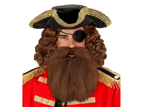 Brown beard and mustache