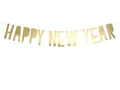 Happy New Year gold banner - 90 cm - 1 pc.