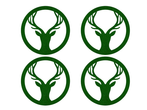 Podstawka pod kubek - Renifer - 10 cm - 4 szt.