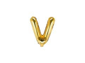 Balon foliowy litera "V" złota - 35 cm
