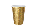 Gold holographic cups - 270 ml - 10 pcs.