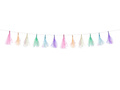 Girland with tassels mix colors - 120 cm - 1 pcs.