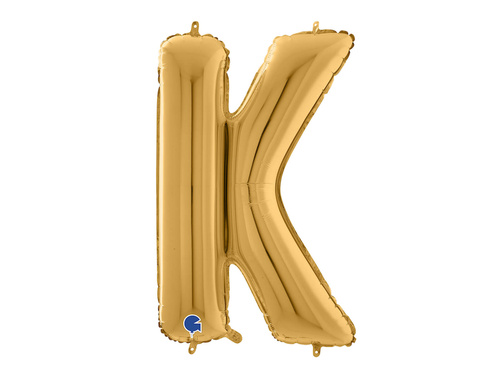 SuperShape Letter "K" Gold Foil Balloon - 66 cm - 1 pc