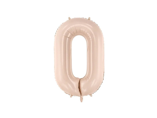 Number 0 Beige Foil Balloon - 72 cm - 1 pc
