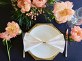 Gold paper napkin holder - 10 pcs.