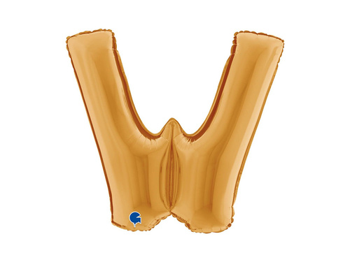 Balon foliowy literka W złoty - 40" - 1 szt.