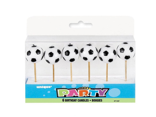 Soccer picker candles - 6 pcs.