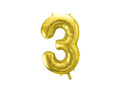 Foil balloon number 3 gold - 72 cm - 1 pc.