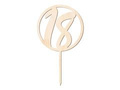 Wooden topper for 18th birthday cake - 1 pc.