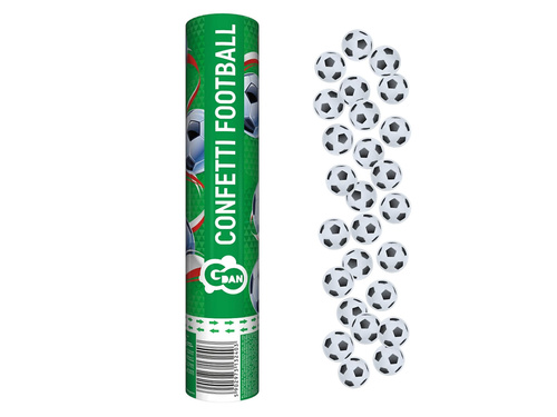 Soccer confetti shooting tube - 30 cm - 1 pc.