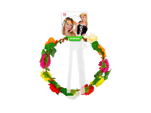 Kwiatowy diadem z wstążką