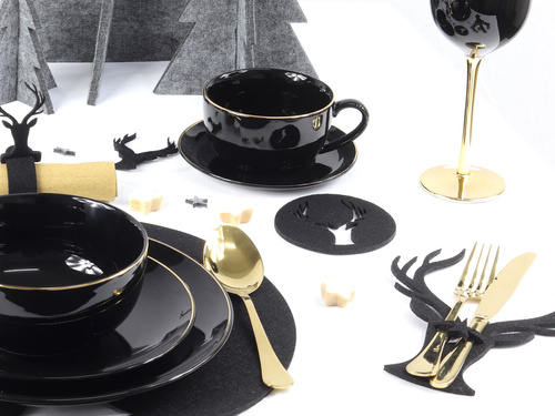 Etui na sztućce z miękkiego filcu - Gwiazda - 2 szt.