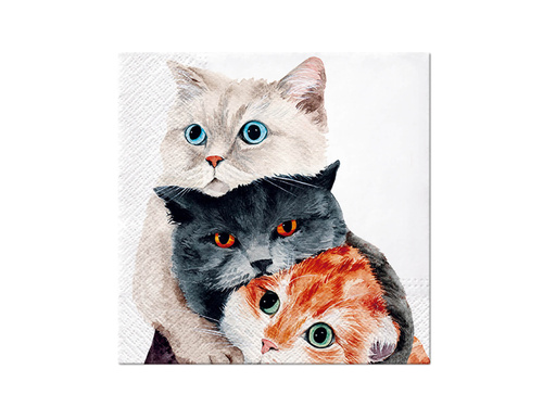 Cat napkins - 33 cm - 20 pcs.