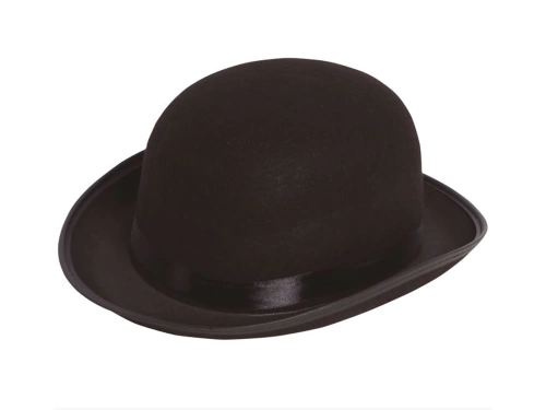 Black felt bowler hat