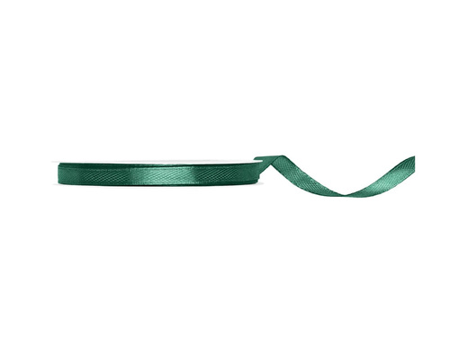 Satin ribbon, bottle green, 6 mm / 25 m, 1 pc.