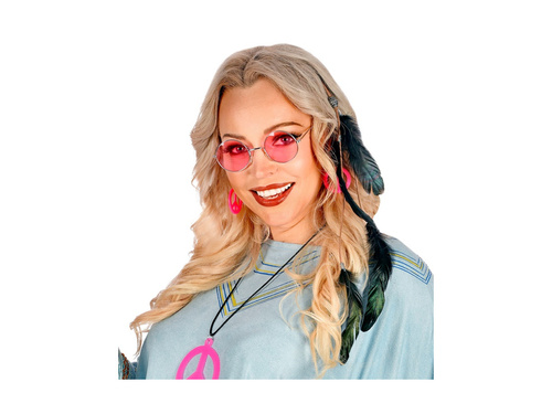 Czarna spinka z piórami