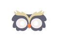 Felt mask Owl - 1 piece.