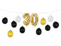Zestaw balonów na trzydzieste urodziny - 1 komplet