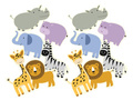 Safari double-sided decoration - 12 pcs.